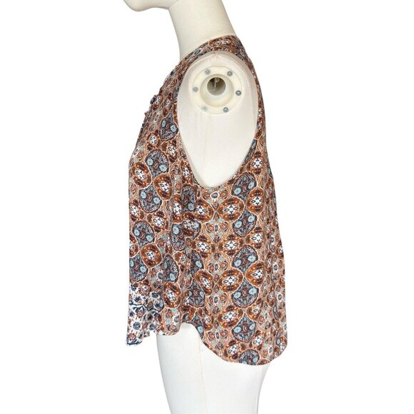 Elodie V-Neck Sleeveless Floral Lightweight Flowy Pullover Top Women's Sz XS - Picture 3 of 9